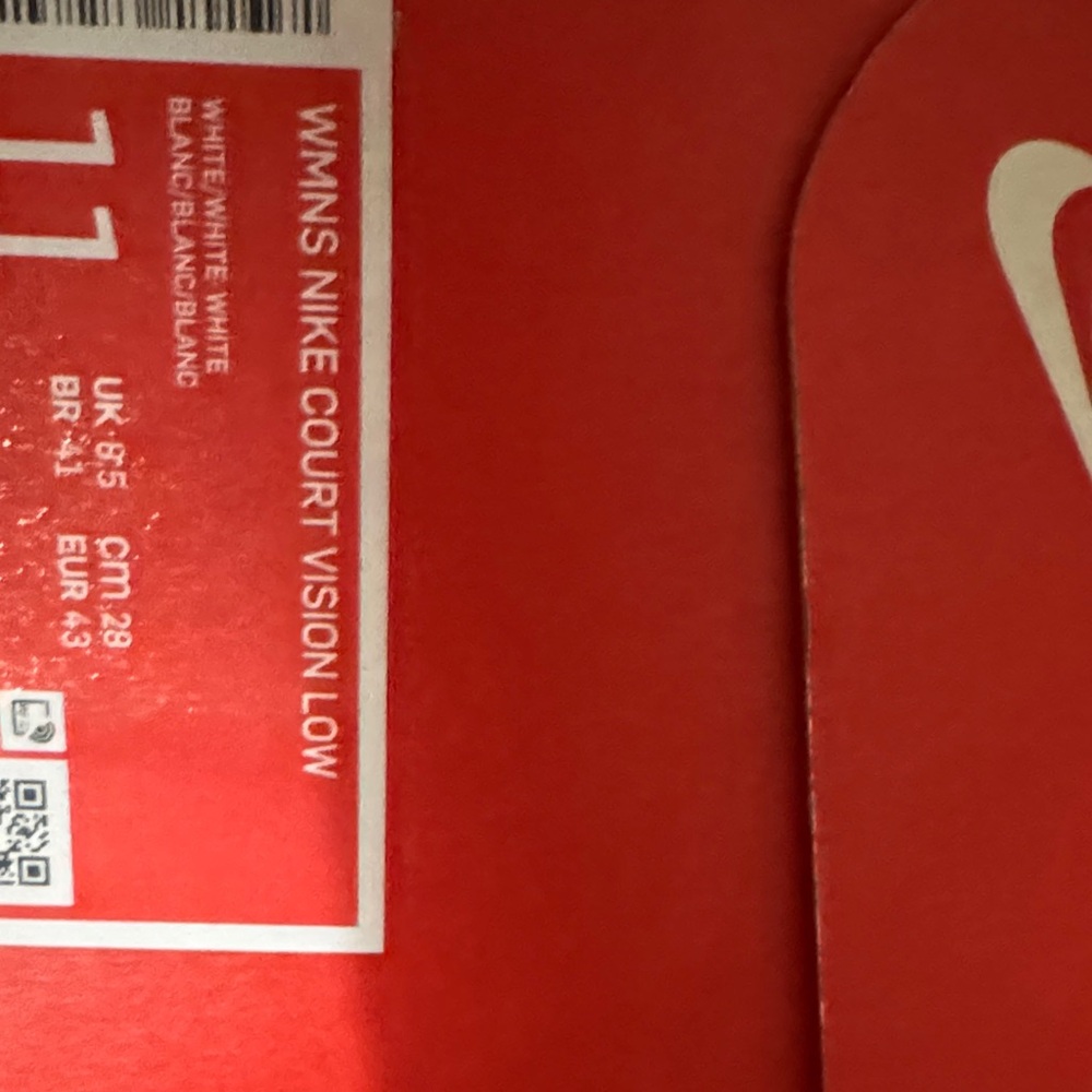 Nike Court Vision Low in White and Red